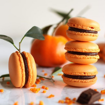 Macarons cu ganache de ciocolată